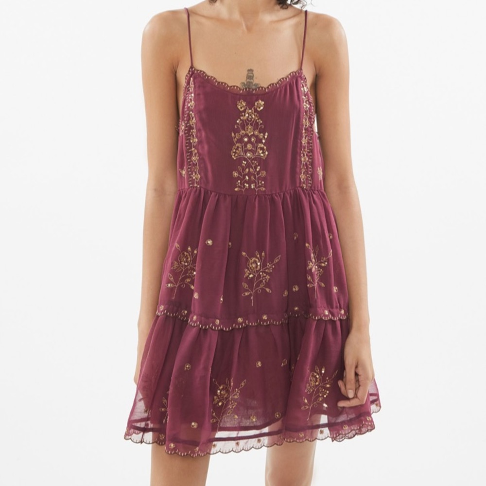 Urban Outfitters Embroidered Mini Dress - Size S